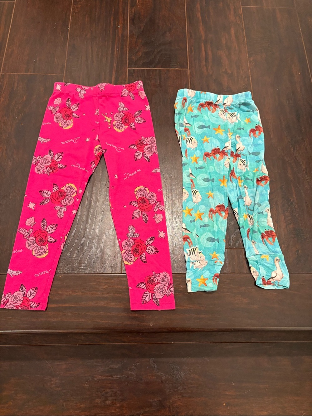 Disney Girls Leggings Bundle Size 4 Princess - 2 Pairs